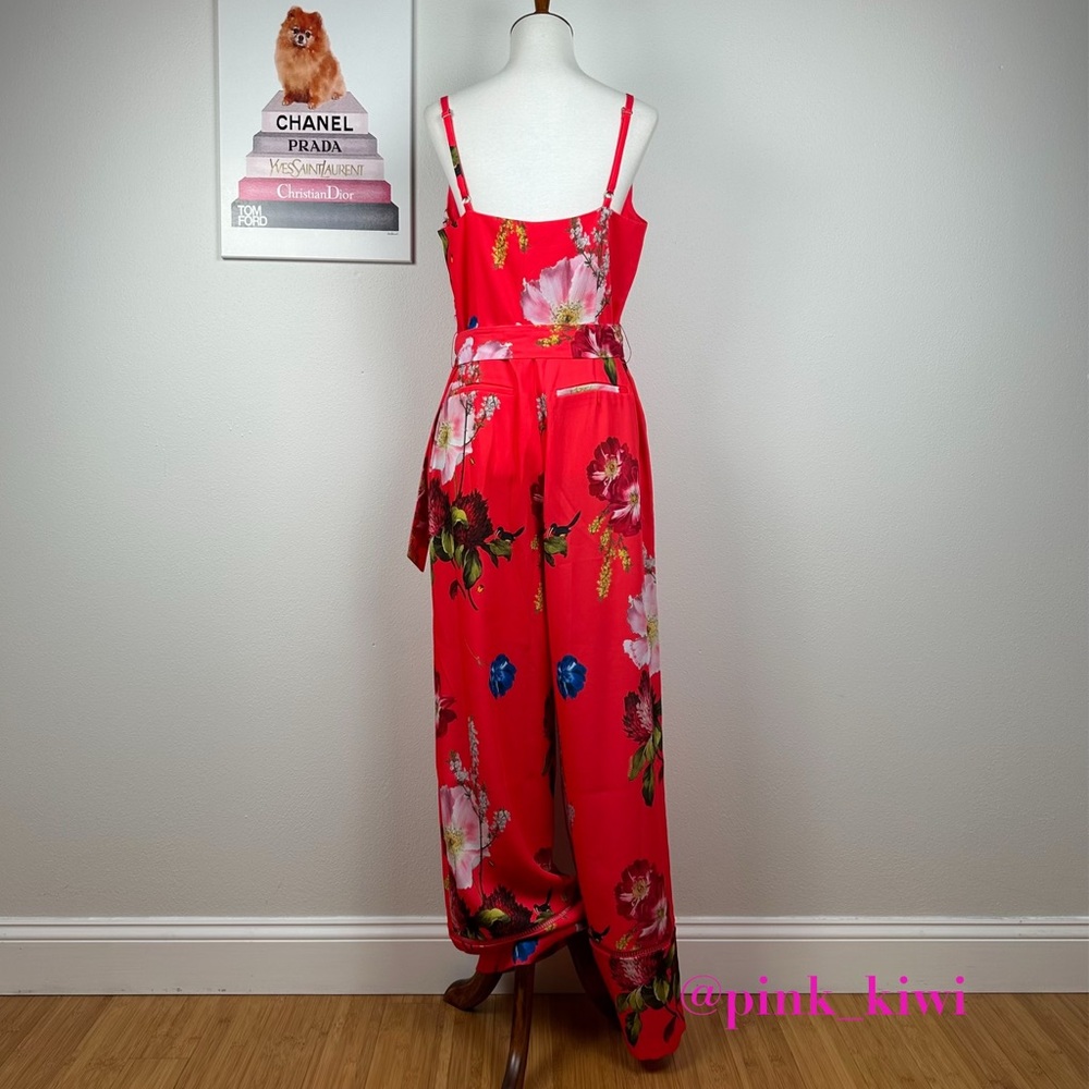 Ted Baker Piiper Berry Sundae Floral Wrap Jumpsuit - Picture 10 of 17